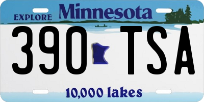 MN license plate 390TSA