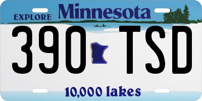 MN license plate 390TSD
