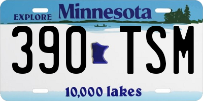 MN license plate 390TSM
