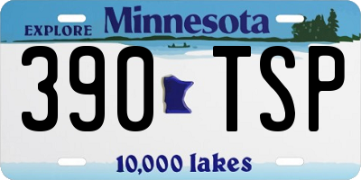 MN license plate 390TSP