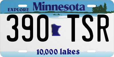 MN license plate 390TSR