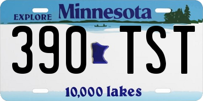 MN license plate 390TST
