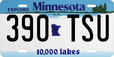 MN license plate 390TSU