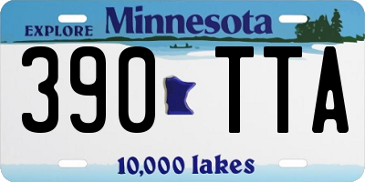 MN license plate 390TTA