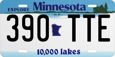 MN license plate 390TTE