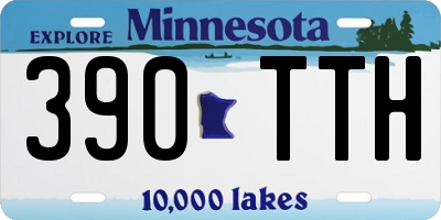 MN license plate 390TTH