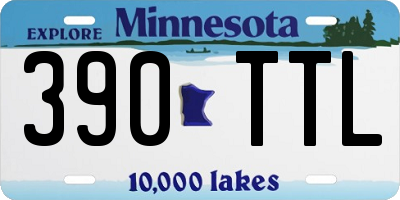 MN license plate 390TTL