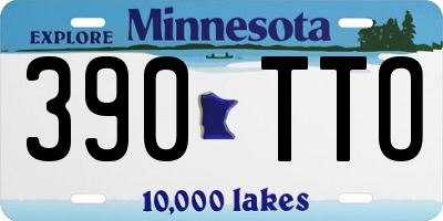 MN license plate 390TTO