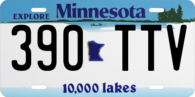 MN license plate 390TTV
