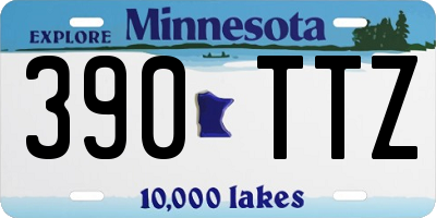 MN license plate 390TTZ