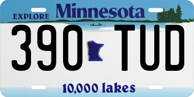MN license plate 390TUD