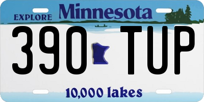 MN license plate 390TUP