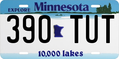 MN license plate 390TUT