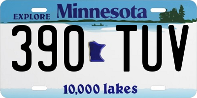 MN license plate 390TUV