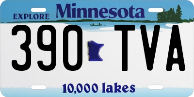 MN license plate 390TVA