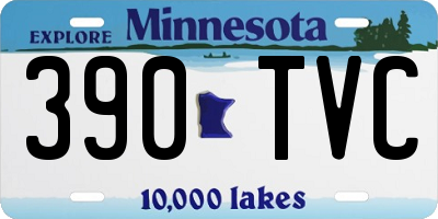 MN license plate 390TVC