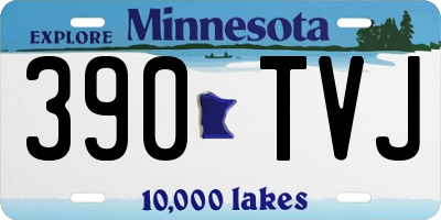 MN license plate 390TVJ