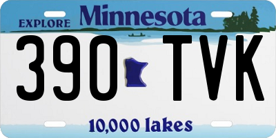 MN license plate 390TVK