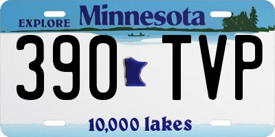 MN license plate 390TVP