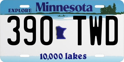 MN license plate 390TWD