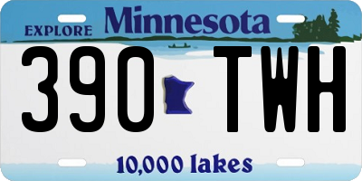 MN license plate 390TWH