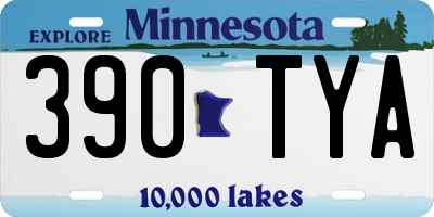 MN license plate 390TYA
