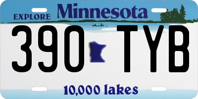 MN license plate 390TYB