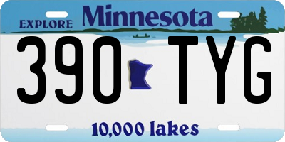 MN license plate 390TYG