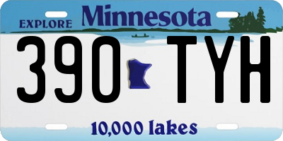 MN license plate 390TYH