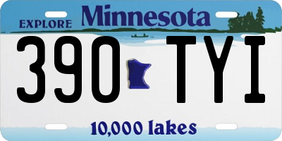 MN license plate 390TYI