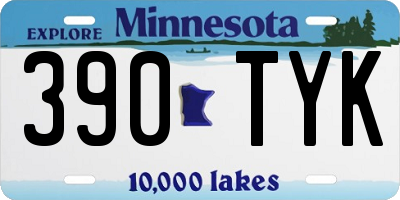 MN license plate 390TYK