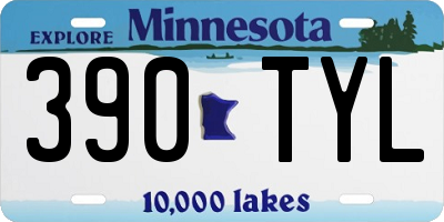 MN license plate 390TYL