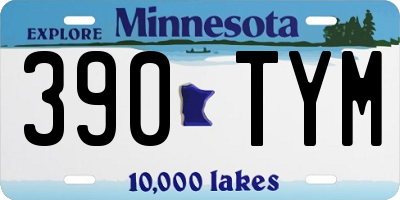 MN license plate 390TYM