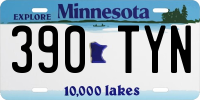 MN license plate 390TYN