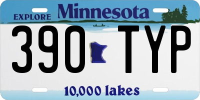 MN license plate 390TYP