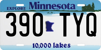MN license plate 390TYQ