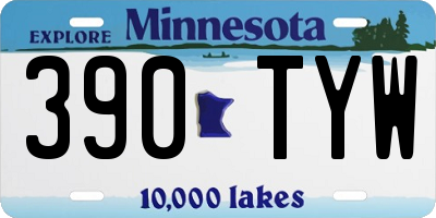 MN license plate 390TYW