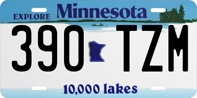 MN license plate 390TZM