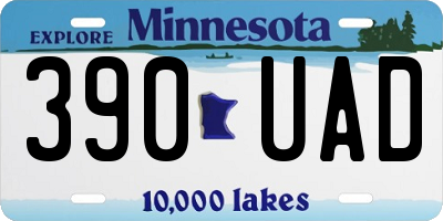 MN license plate 390UAD