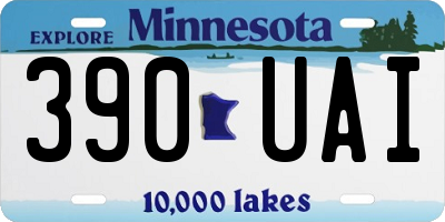 MN license plate 390UAI