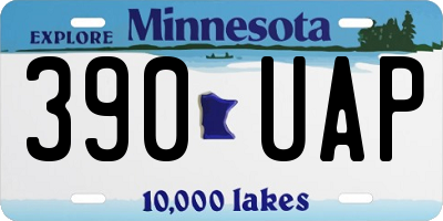 MN license plate 390UAP