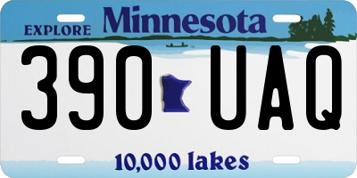 MN license plate 390UAQ