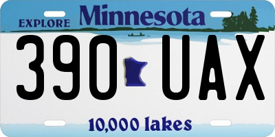 MN license plate 390UAX