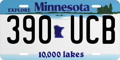 MN license plate 390UCB