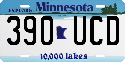 MN license plate 390UCD