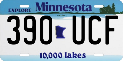 MN license plate 390UCF