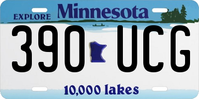 MN license plate 390UCG