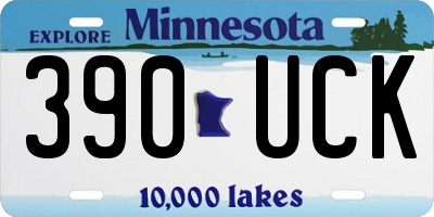 MN license plate 390UCK