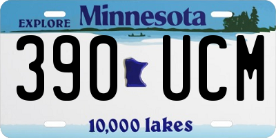 MN license plate 390UCM