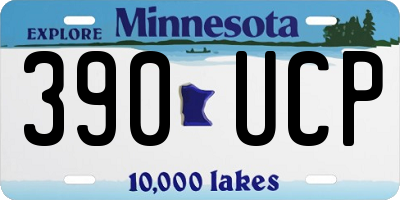 MN license plate 390UCP